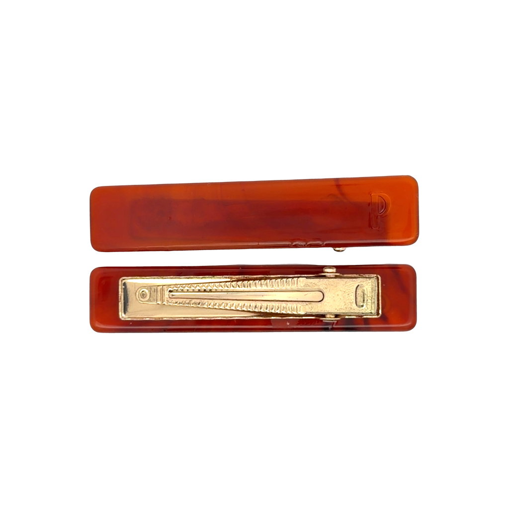 Barrettes Droite - Rouge Délicat