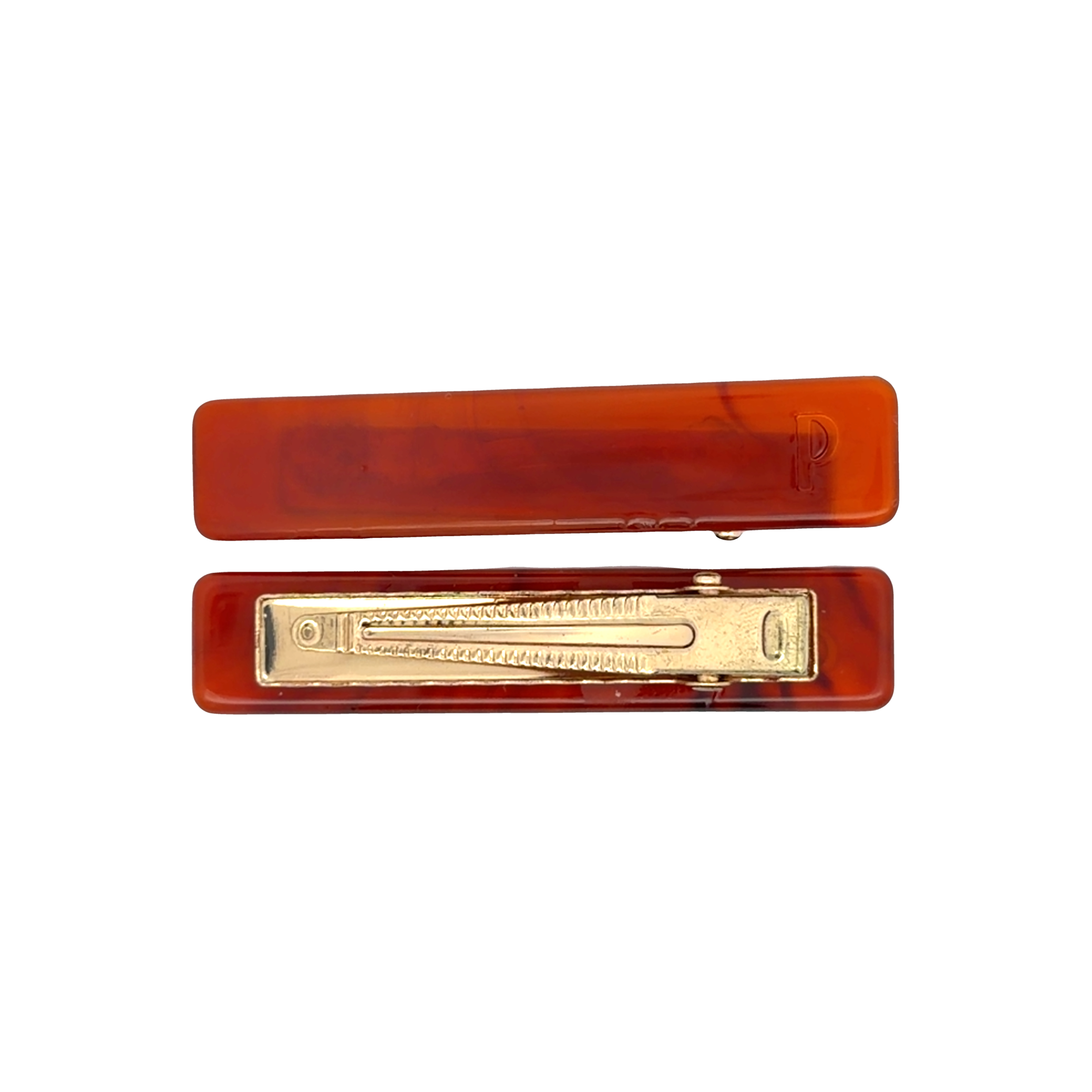 Barrettes Droite - Rouge Délicat