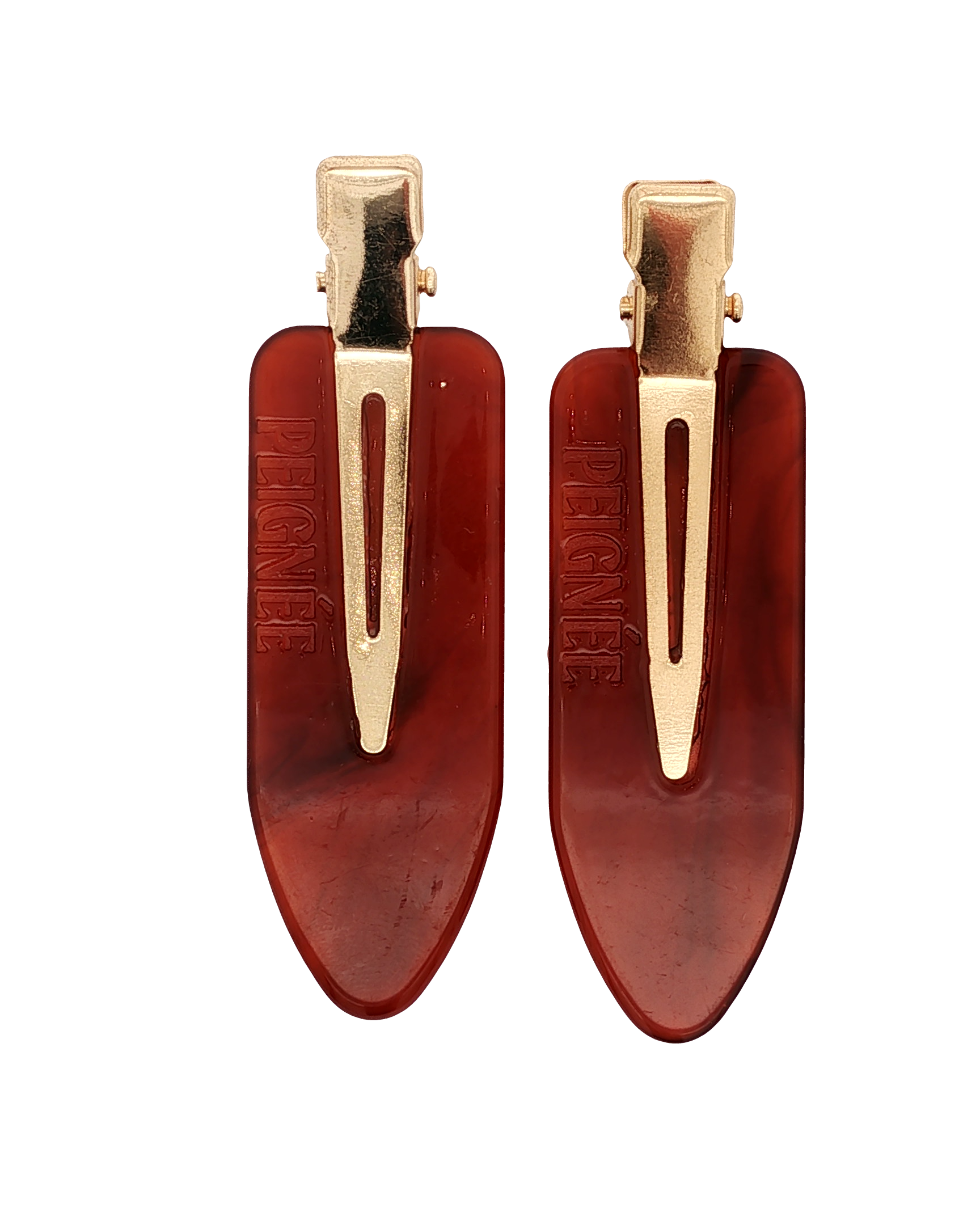 Barrettes -  rouge delicat