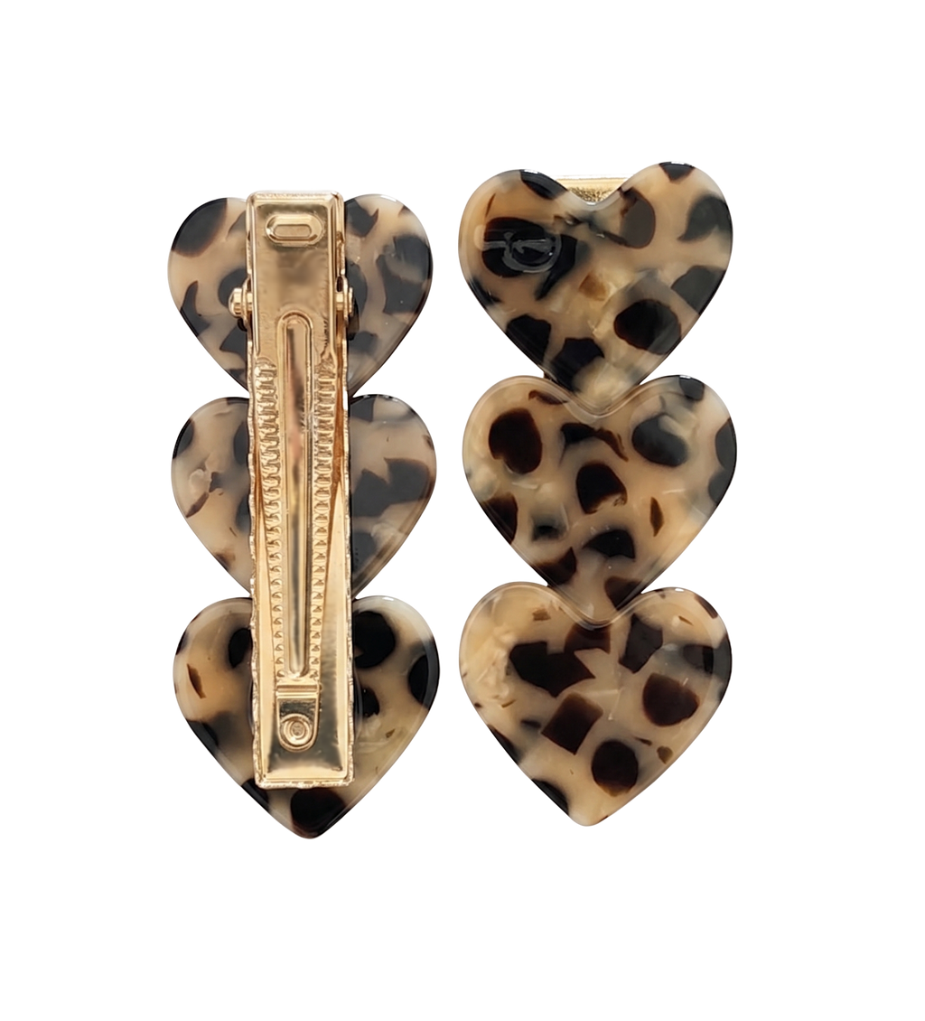 Heart Clip - Léopard