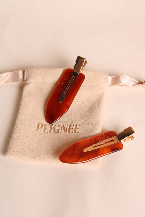 Barrettes -  rouge delicat