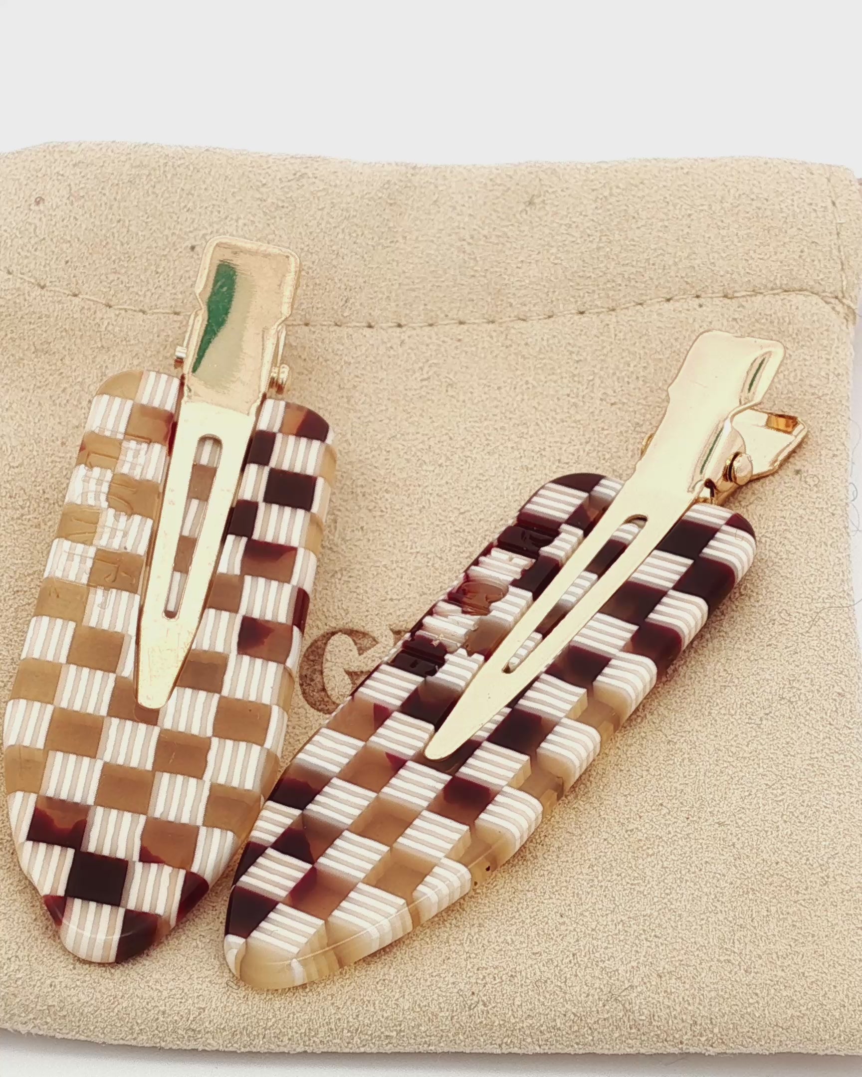 Barrettes - Damier