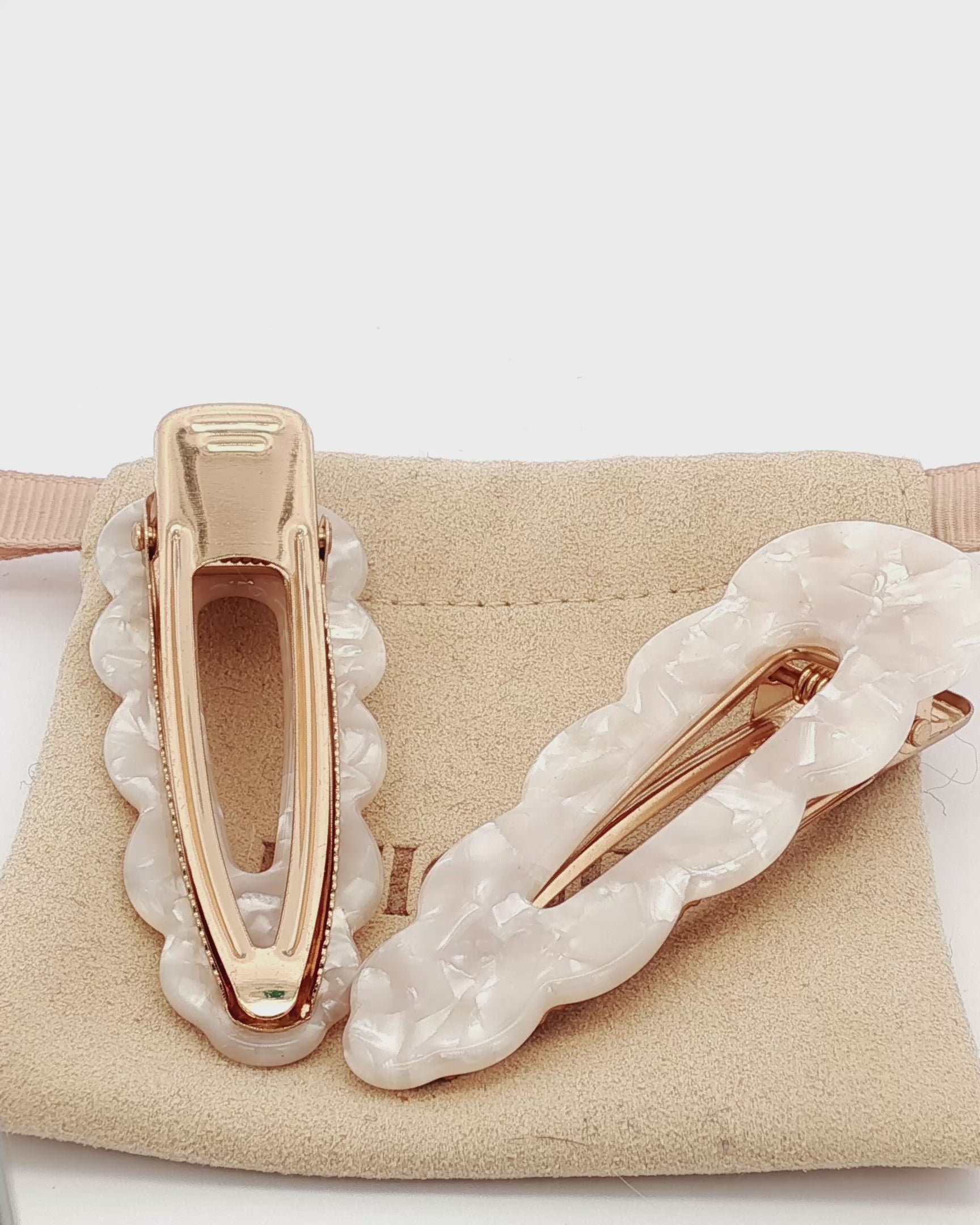 Barrettes Signature - Nacre