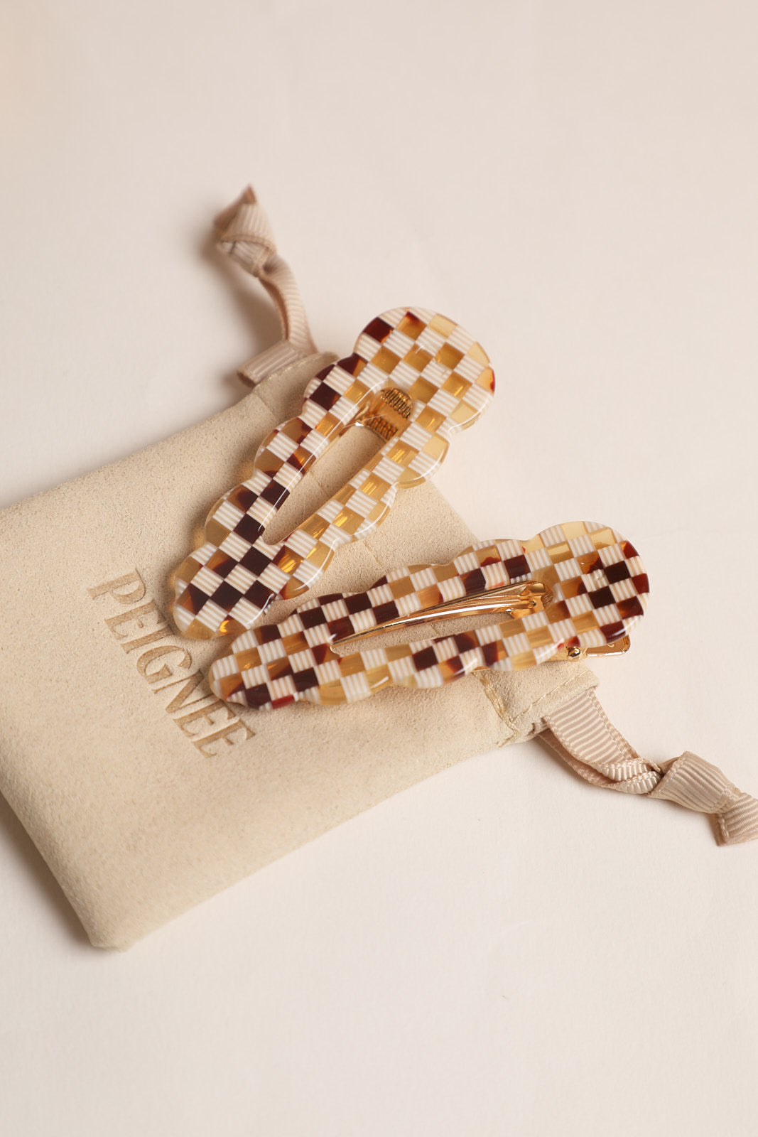 Barrettes Signature - Damier