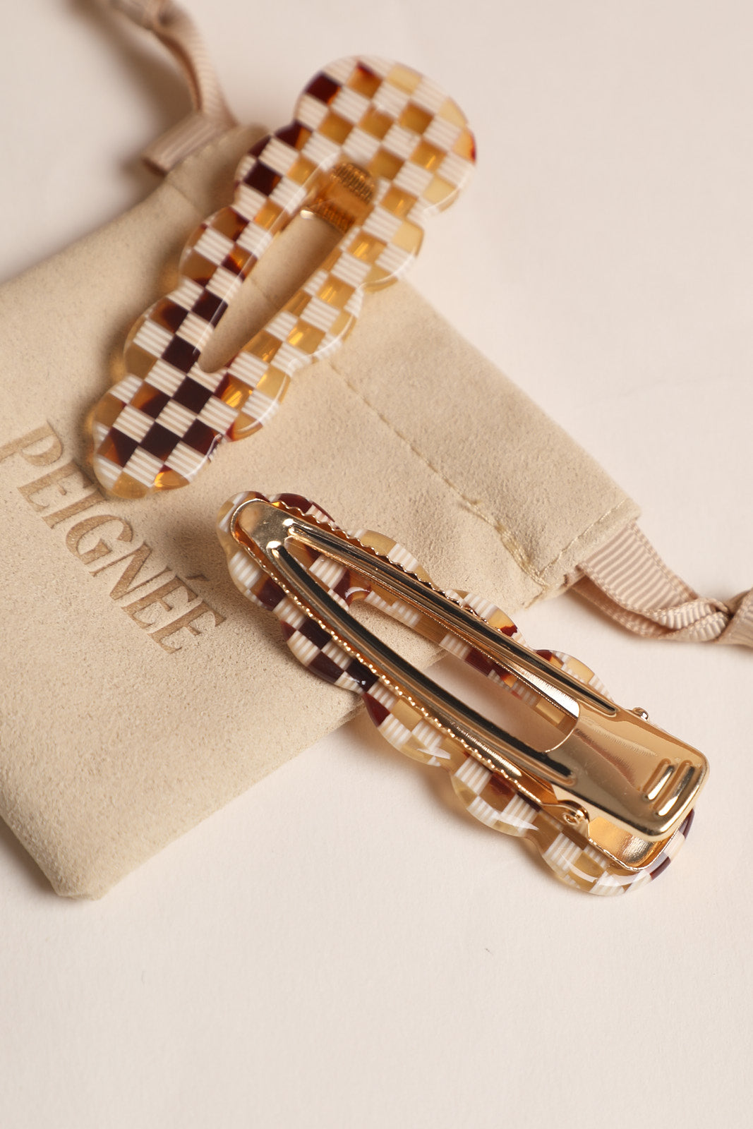 Barrettes Signature - Damier